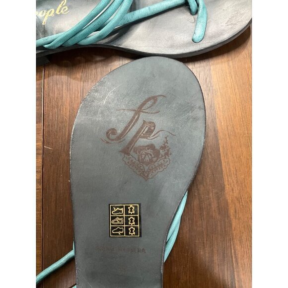 Free People Kayla Soft Strappy Sandals in Pool Blue 38 New with Box Womens - Picture 8 of 15